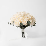 WHITE PRESERVED ROSE WEDDING BOUQUET