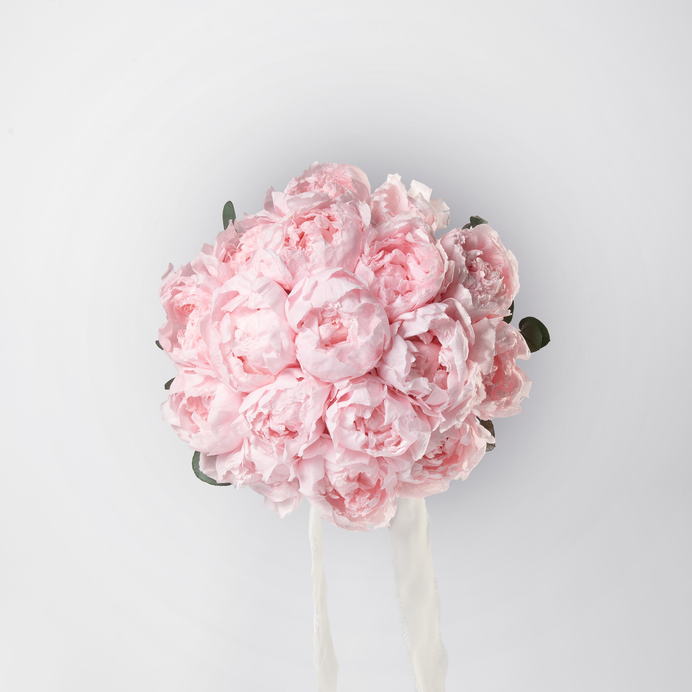 PINK PRESERVED PEONY WEDDING BOUQUET