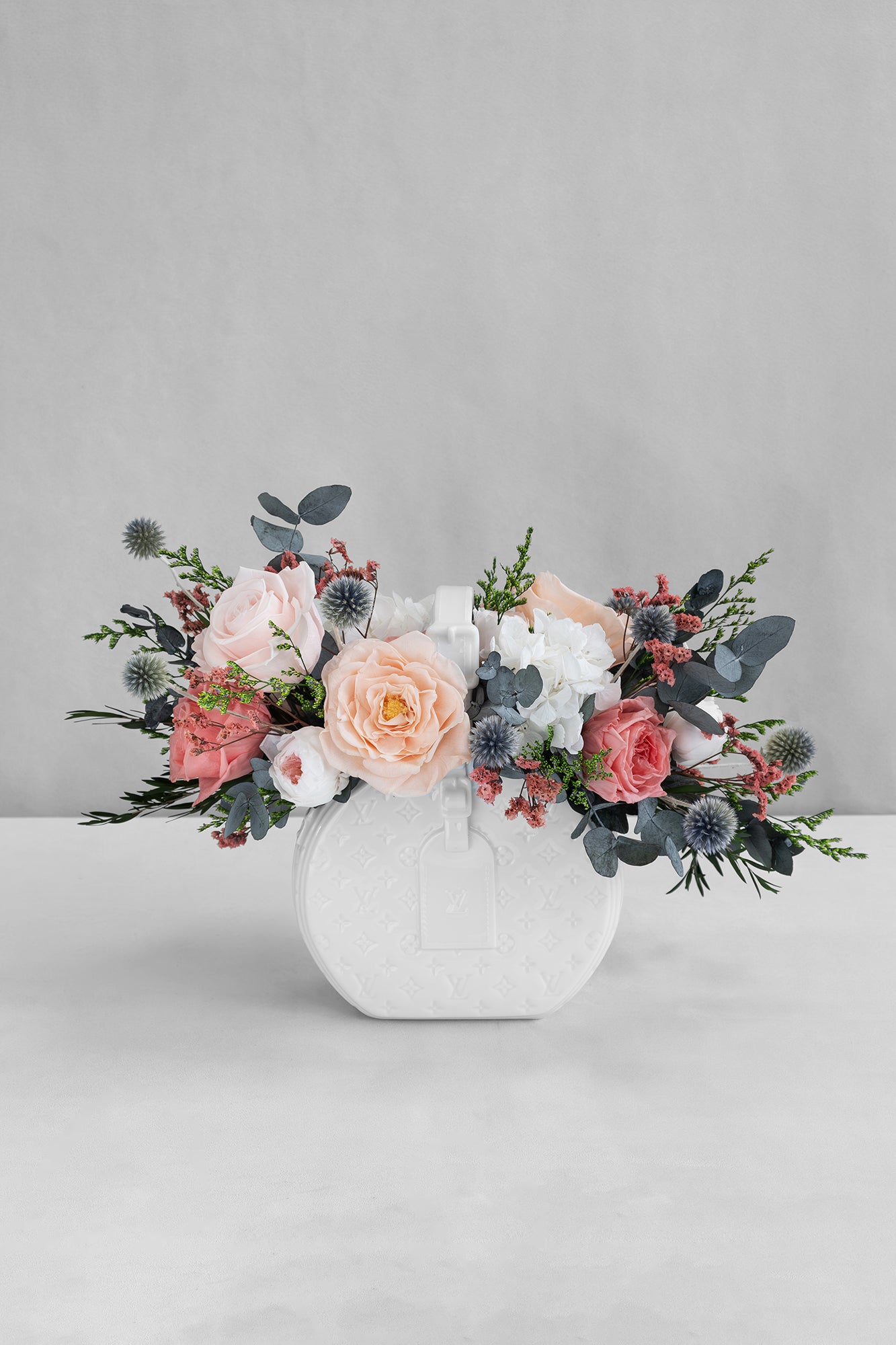 Preserved Mixed Flowers Arrangement in LV Vase