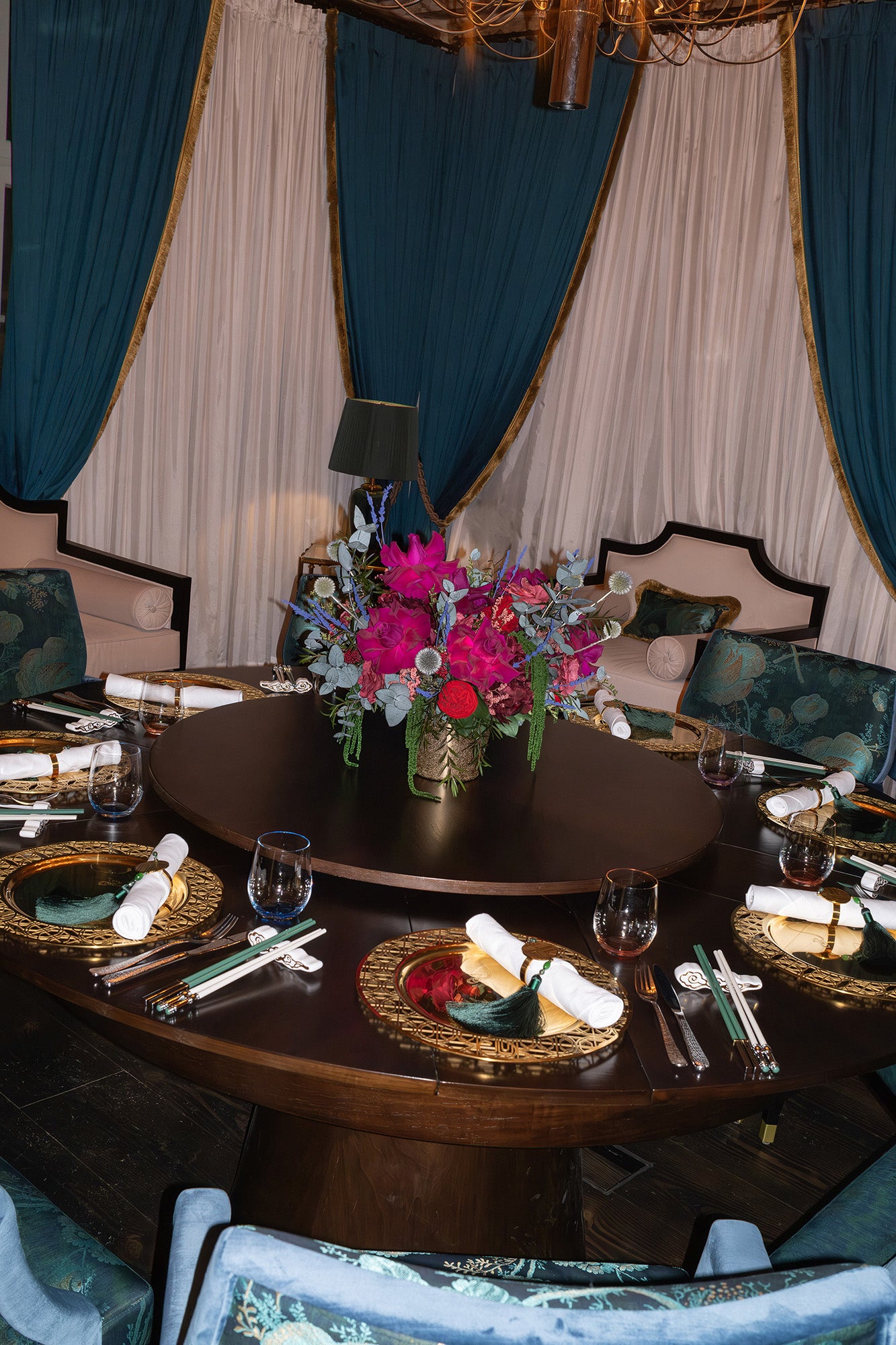 ARETHA - PRESERVED ORANGE WILD MIXED FLOWER ARRANGEMENT IN GREY