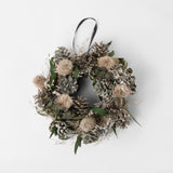 HOPE - SILVER AND GREEN PRESERVED CHRISTMAS WREATH