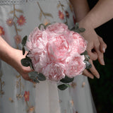 PINK PRESERVED PEONY BRIDESMAID BOUQUET