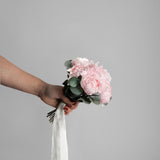 PINK PRESERVED PEONY BRIDESMAID BOUQUET