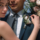 PRESERVED PINK AND WHITE MIXED FLOWER BUTTONHOLE