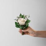 SKY - MINI PRESERVED WHITE ROSE HAND TIED BOQUET