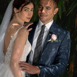 PINK PRESERVED PEONY BUTTONHOLE